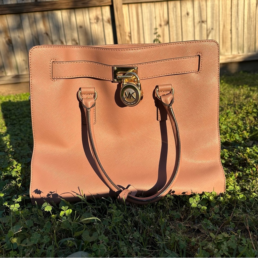Michael Kors Large Hamilton Tote Dusty Rose